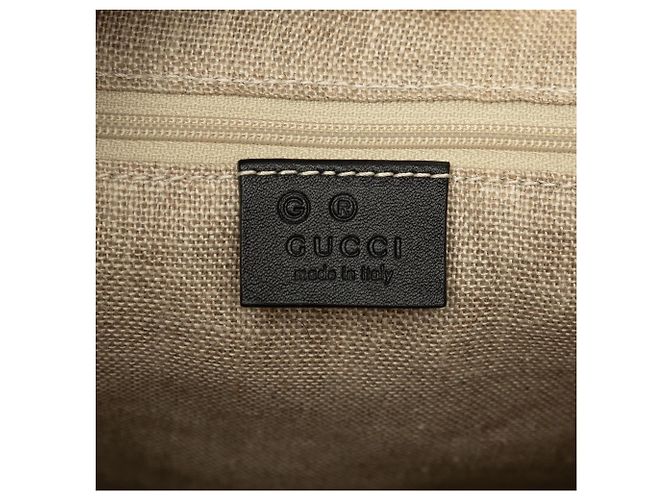 Gucci Margaux Schultertasche in schwarzem Microguccissima - Ansicht 5