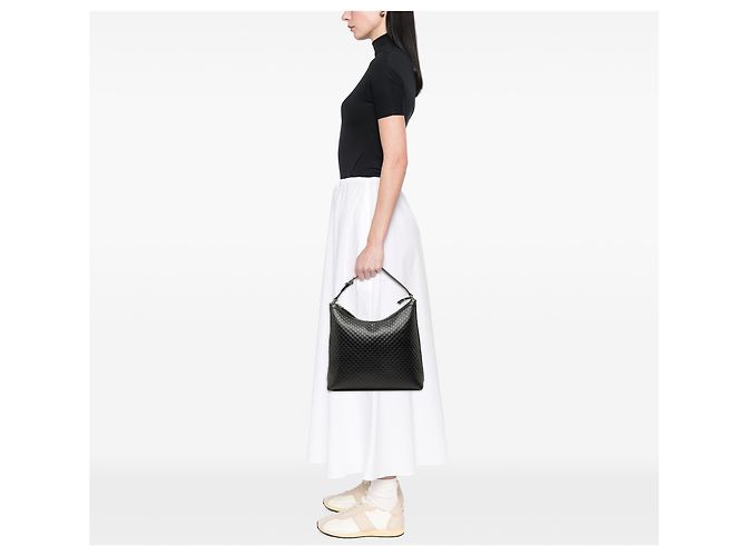 Gucci Margaux Schultertasche in schwarzem Microguccissima - Ansicht 7