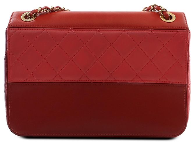 Chanel Red CC Tricolor Quilted Lambskin Single Flap - Ansicht 2