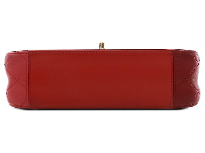 Chanel Red CC Tricolor Quilted Lambskin Single Flap - Ansicht 3