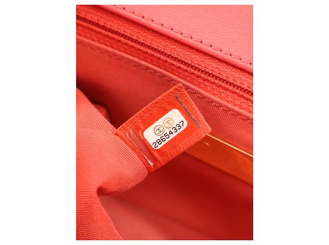 Chanel Red CC Tricolor Quilted Lambskin Single Flap - Ansicht 7
