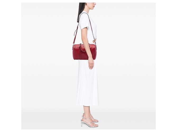 Bolso Boston Gucci Red Medium Microguccissima - vista 6