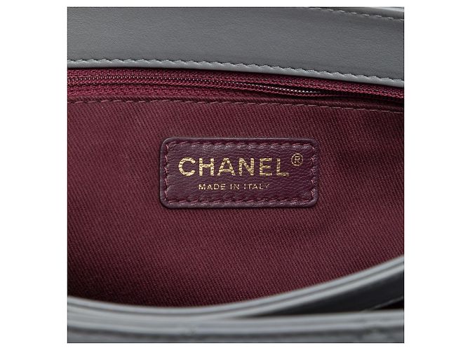 Chanel Gray Jumbo Quilted Calfskin Soft Elegance Flap - vista 5