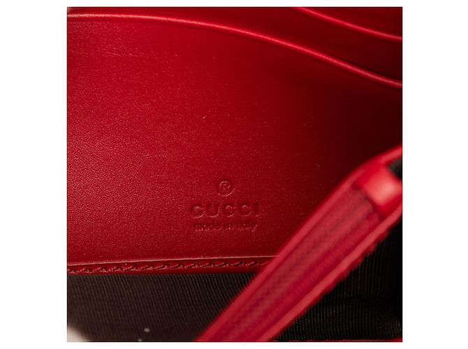 Padlock Portafoglio con catena Gucci Red Guccissima con lucchetto - vista 5
