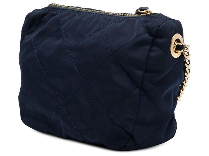 Prada Blue Impuntu Tessuto Chain Crossbody - vista 2