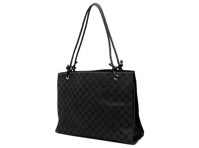 Borsa Tote Gucci in tela GG nera - vista 2