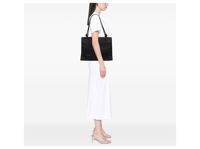 Borsa Tote Gucci in tela GG nera - vista 6