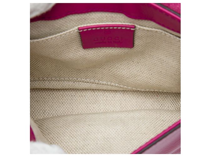 Gucci Pink Small Patent Soho Chain Flap Crossbody - vista 4