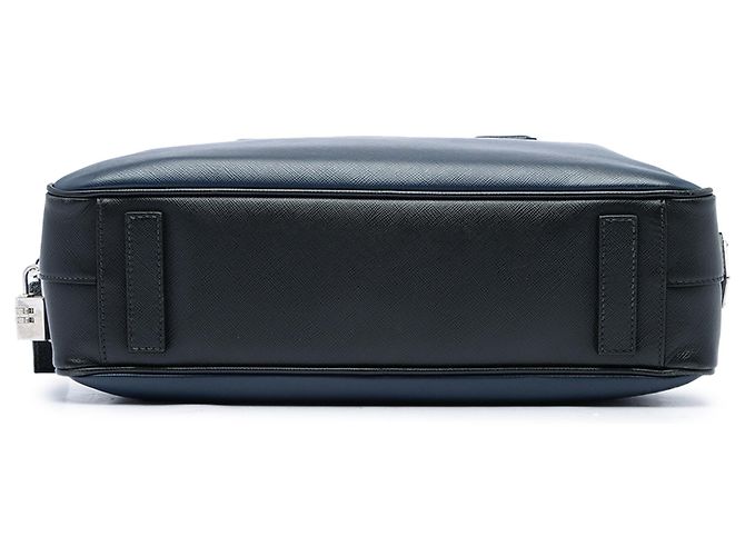 Prada Bicolor Business-Tasche in Blau aus Saffiano-Leder - Ansicht 3