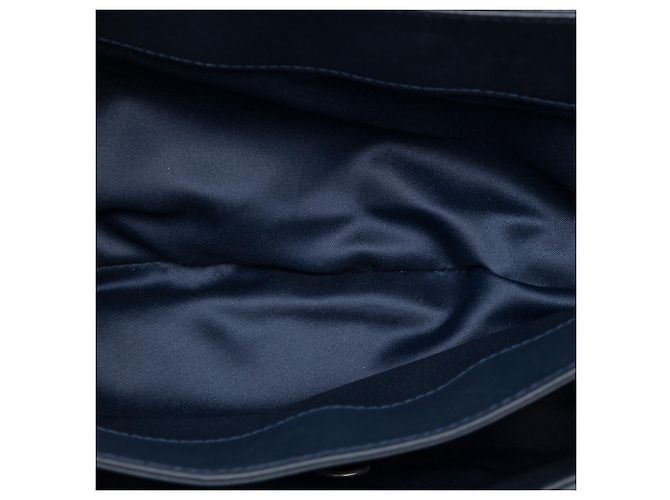 Chanel Blue CC Quilted Lambskin Accordion Flap - vista 4