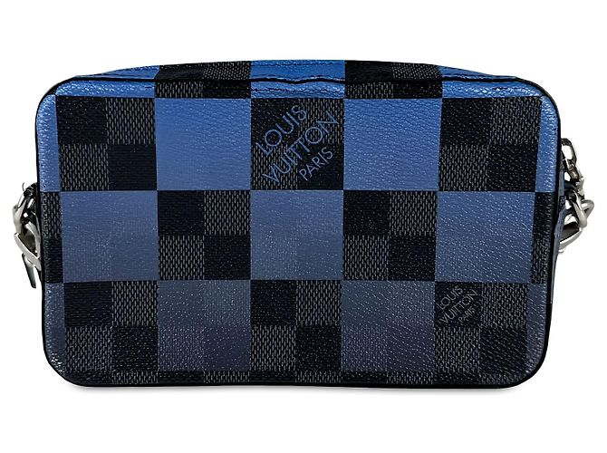 Louis Vuitton Blue Damier Graphite Giant Alpha Wearable Wallet - vista 2