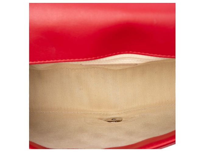 Chanel Red Medium Patent Coco Boy Flap - vista 4