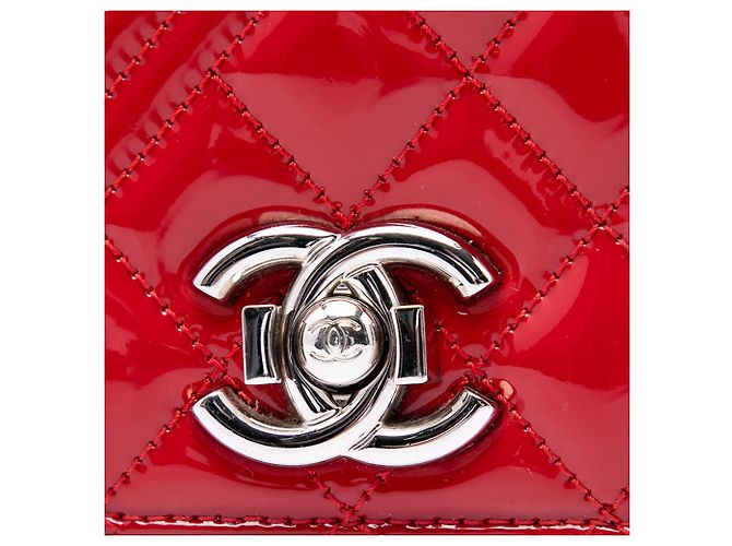 Chanel Red Medium Patent Coco Boy Flap - vista 5