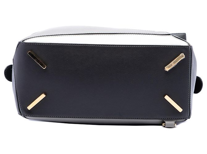 LOEWE Puzzle Satchel Medium aus tricolor Kalbsleder Grau - Ansicht 3