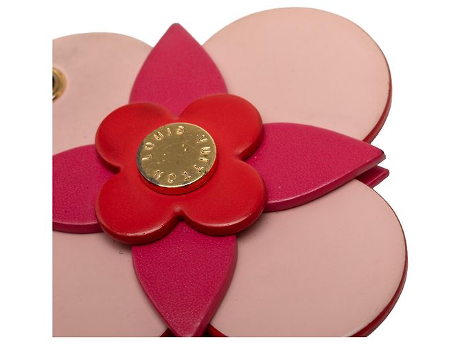 Portachiavi e charm per borsa Totem Blooming Flowers in pelle rossa Louis Vuitton - vista 3
