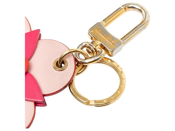 Portachiavi e charm per borsa Totem Blooming Flowers in pelle rossa Louis Vuitton - vista 5