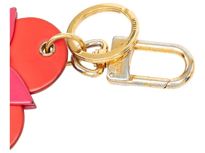 Portachiavi e charm per borsa Totem Blooming Flowers in pelle rossa Louis Vuitton - vista 6