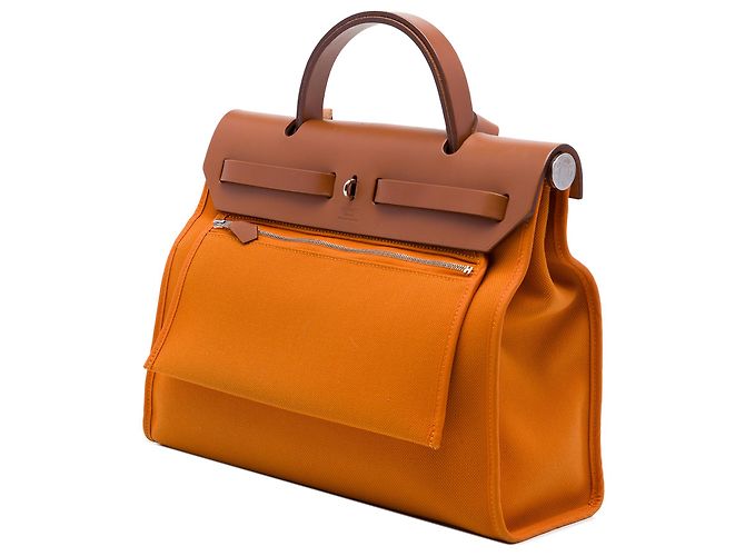 Hermès Orange Toile Herbag Zip 31 - vista 2