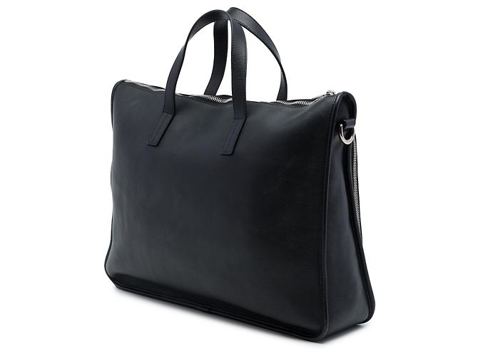 Pasta Anagram LOEWE em couro preto - vista 2