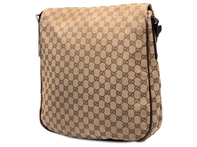 Borsa a tracolla Gucci in tela GG beige - vista 2