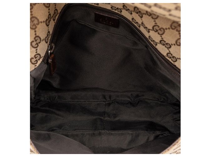 Borsa a tracolla Gucci in tela GG beige - vista 4