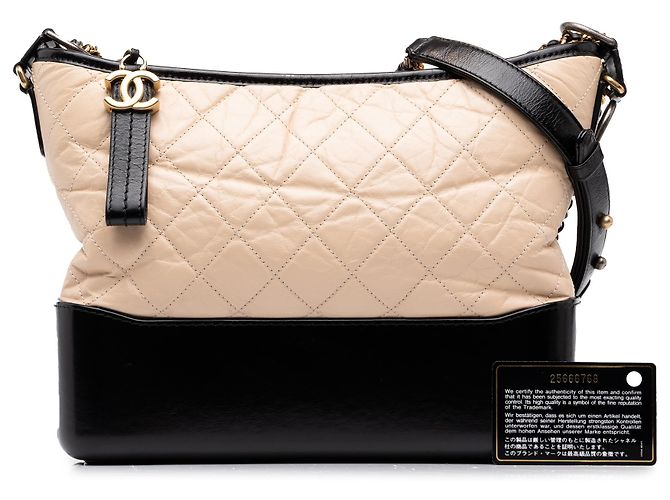 Chanel Beige Medium Bicolor Lambskin Gabrielle Crossbody - Ansicht 7