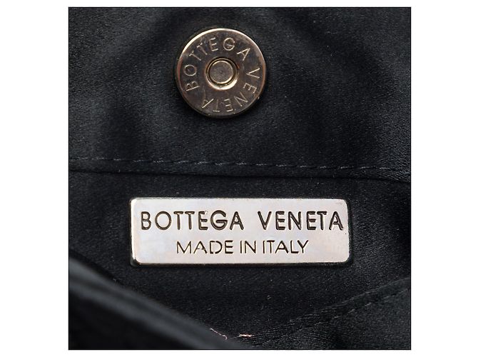 Borsa a tracolla Intrecciato in raso nero Bottega Veneta - vista 5