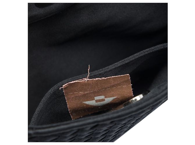 Borsa a tracolla Intrecciato in raso nero Bottega Veneta - vista 6