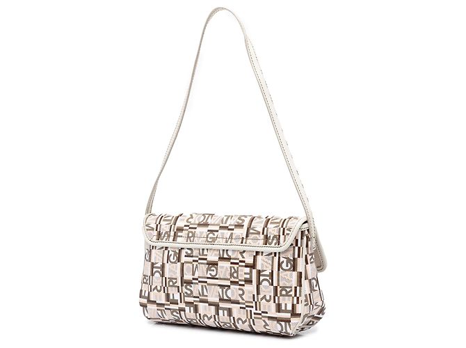 Salvatore Ferragamo Borsa a tracolla Ferragamo in PVC beige con stampa logo - vista 2