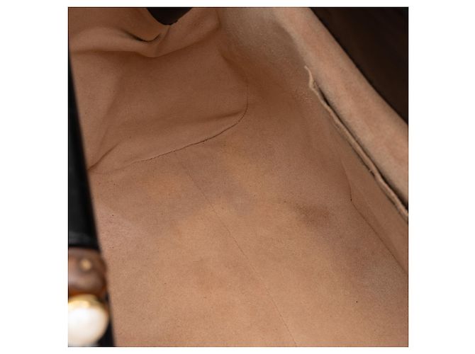Bamboo Gucci Nymphaea Satchel aus schwarzem Leder Medium mit Bambus - Ansicht 6