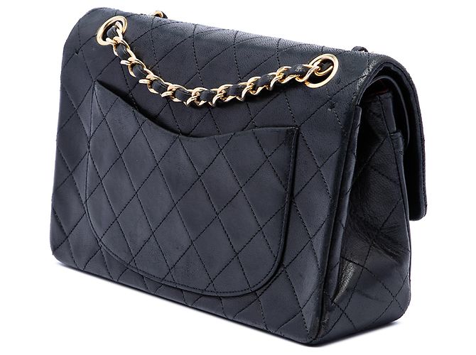 Chanel Black Small Classic Lambskin Double Flap - vue 2
