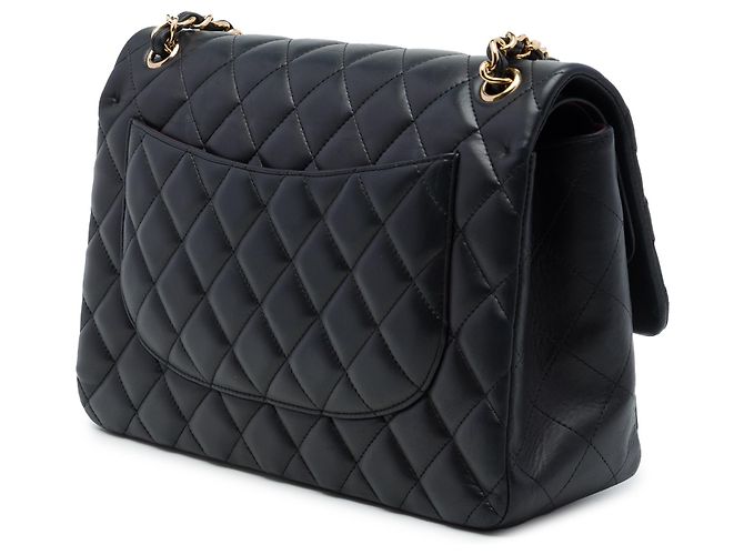 Chanel Black Jumbo Classic Lambskin Double Flap - vista 2