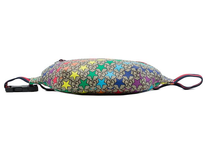 Borsetta cintura Gucci Kids GG Supreme Web Rainbow Stars Beige - vista 3