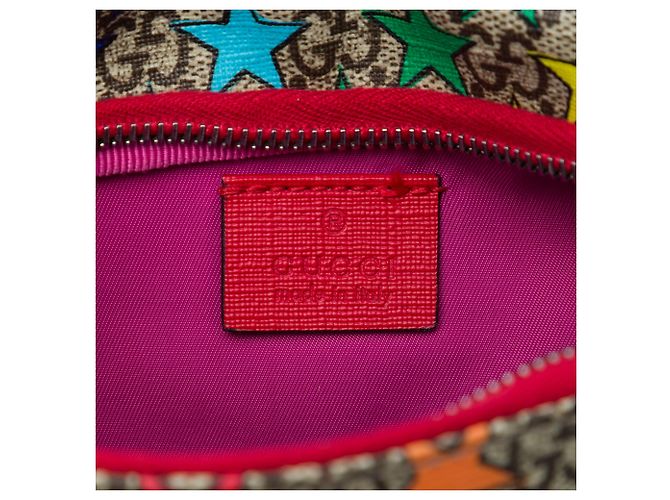 Borsetta cintura Gucci Kids GG Supreme Web Rainbow Stars Beige - vista 5