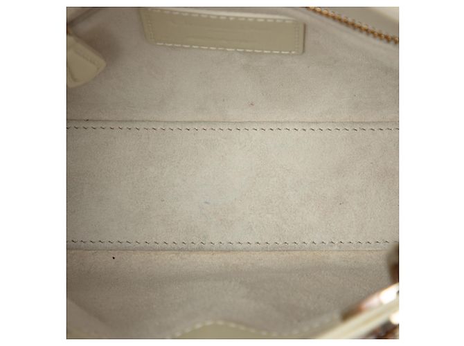 Dior White Mini Patent Cannage Lady Dior - vue 4