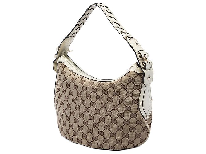 Borsa a tracolla Gucci Pelham in tela GG beige - vista 2