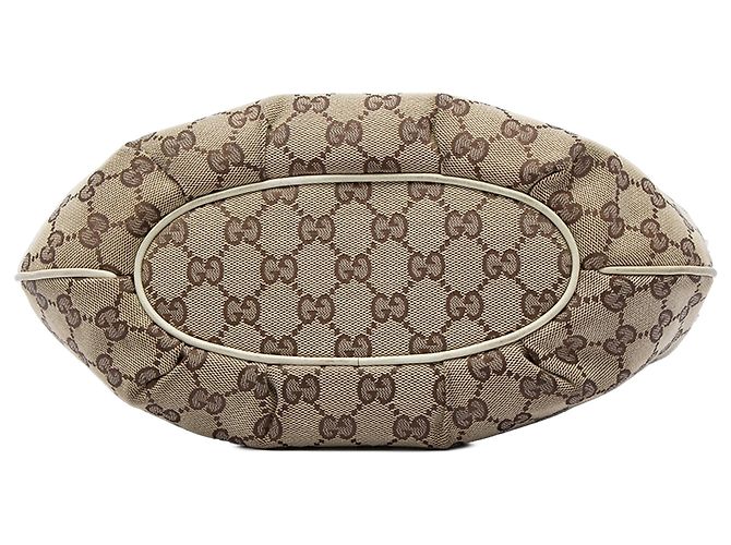 Borsa a tracolla Gucci Pelham in tela GG beige - vista 3