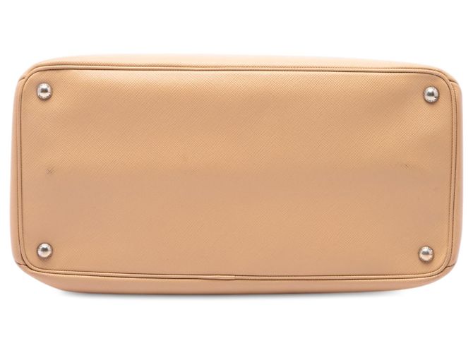 Prada Beige Saffiano Cuir Turnlock Twin Satchel - vista 3