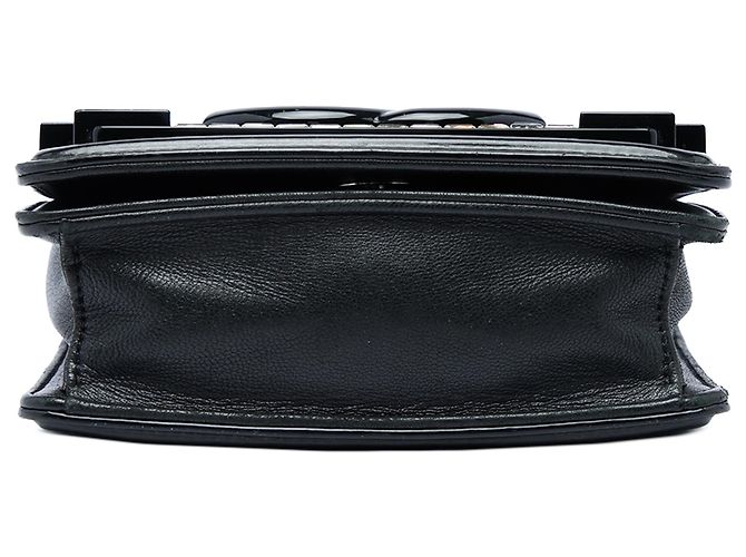 Chanel Black CC Patent and Acrylic Crystal Embellished Boy Brick Flap - Ansicht 3