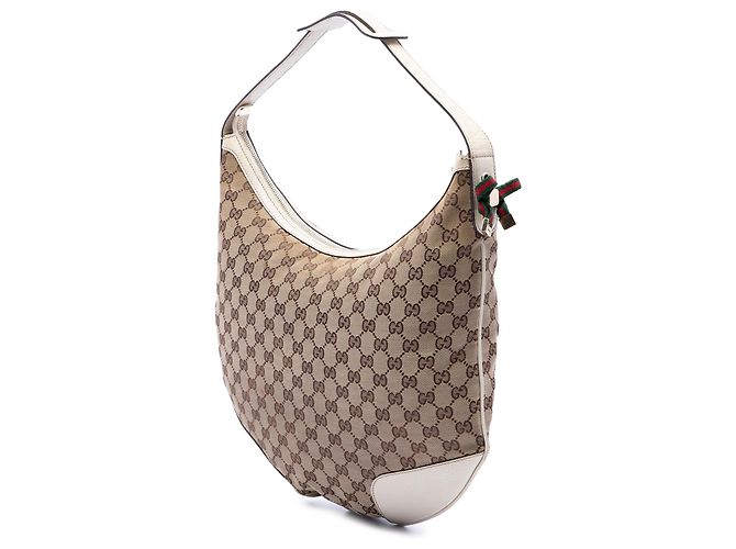 Gucci Beige Large GG Canvas Princy Hobo - vista 2