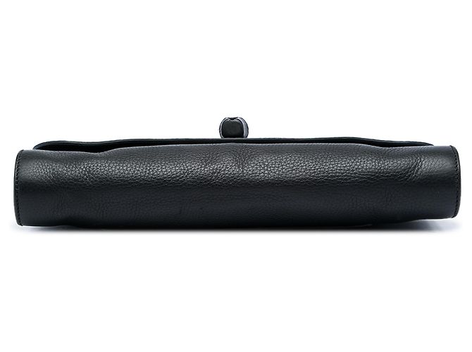 Bamboo Clutch Daily Gucci de piel de becerro negra con bambú - vista 3