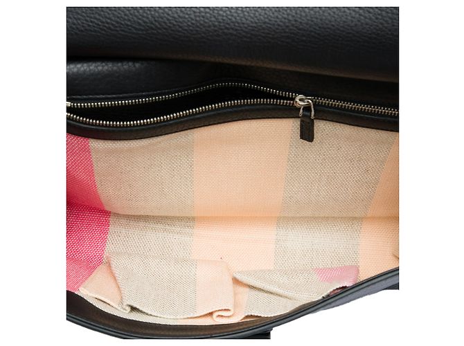 Bamboo Clutch Daily Gucci de piel de becerro negra con bambú - vista 4