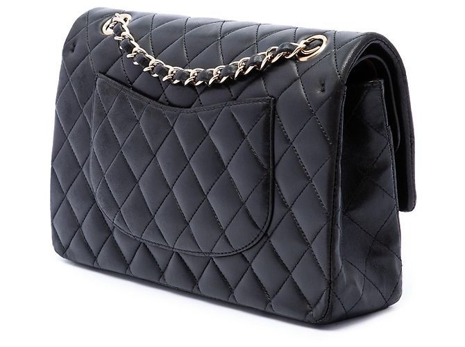 Chanel Black Medium Classic Lambskin Double Flap - vista 2