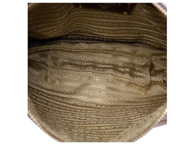 Prada Beige Canvas Canapa Logo Crossbody - vue 4