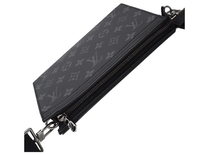 Louis Vuitton Cartera Gaston Monogram Eclipse Negra - vista 11