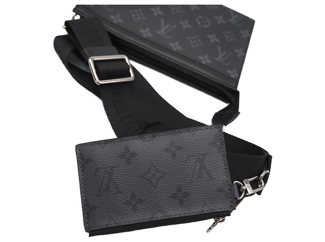 Louis Vuitton Cartera Gaston Monogram Eclipse Negra - vista 5