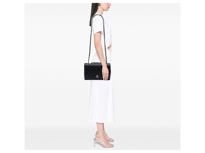 Chanel Black Jumbo Classic Caviar Single Flap - vue 6