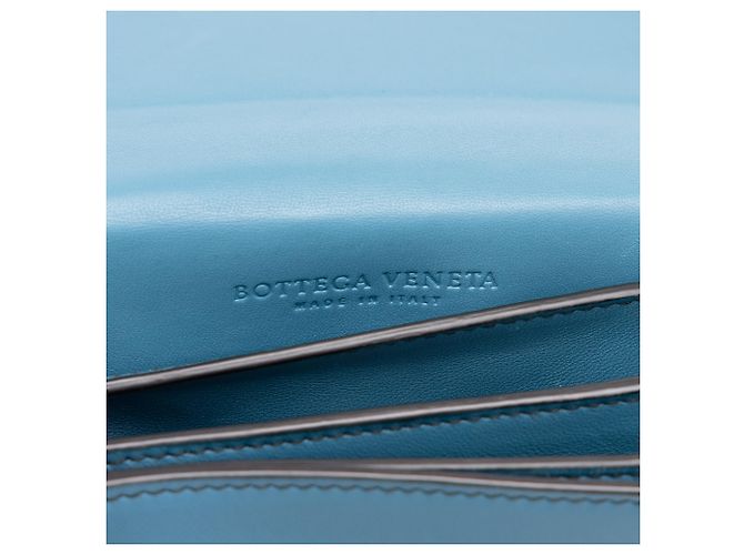 Borsa a tracolla Bottega Veneta Blue Mini Nappa Intrecciato Runway - vista 5