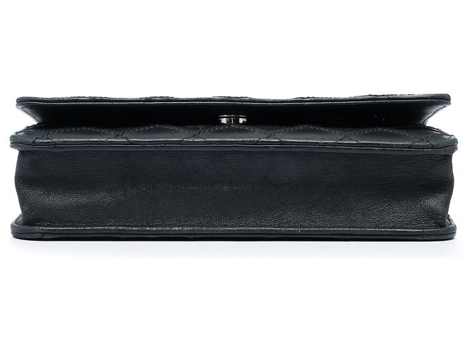Chanel Black CC Lambskin Wild Stitch Wallet on Chain - vista 3