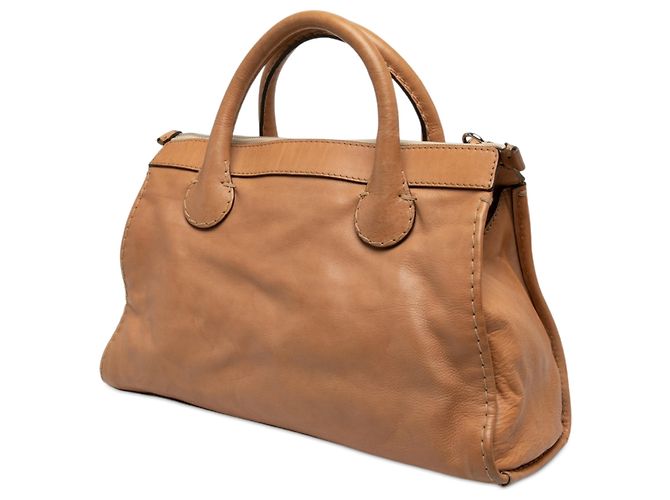 Chloé Brown Medium Buffalo Leather Edith Day Satchel - view 2